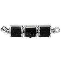 오토바이 블루투스 오디오 사운드 조절 브래킷 LED 디스플레이 MP3 TF USB FM 라디오 스테레오 스피커 방수