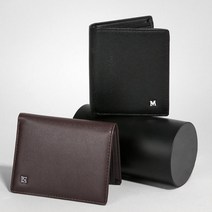 M로고 20대 남자 심플 슬림핏 중지갑 결혼기념일선물
