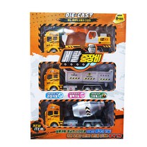 아이산업 메탈중장비 굴착기 덤프트럭 믹서트럭 3종세트