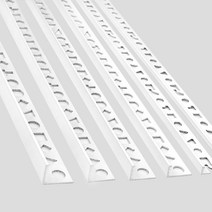 알루미늄 L자 재료분리대 백색(2.4M) 코너 몰딩 타일 비드 꼼꼼이, 15mm