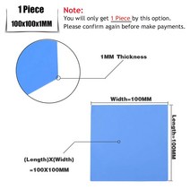 8 개 100x100x0.5mm 1mm 1.5mm 2mm 2.5mm 3mm 4mm 5mm 청색 흰색 녹색 조합 열 패드 냉각 전도성 실리콘, [01] Blue, [01] Combination Blue