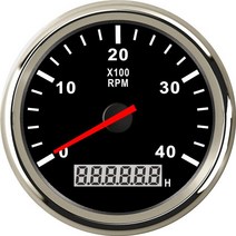 타코메타 타코미터 85mm 보트 자동차 해양 게이지 8000 rpm LCD 아워 빨간색 백라이트 9-32V 오토바이, 10 BS 4000 rpm