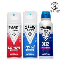 멘소래담 스프레이 파스 ( 쿨타입 180ml / 핫타입 180ml / 딥앤쿨 150ml ) 3개, 익스트림 에스 핫타입, 익스트림 에스 핫타입, 딥앤쿨에어로솔