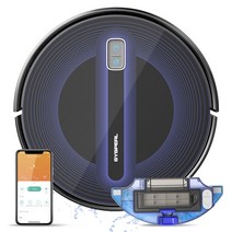 SYSPERL 로봇 청소기 물 닦아 닦아 청소 양용 청소 로봇 2600Pa 강력 흡인 8.1 cm초박형 활형 일자리 장시간 연속 가동 대용량 더스트 박스 머리카락 애완 동물 머리카락에 효과