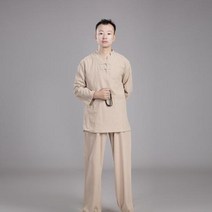 명상복 생활 수련 여성 남자 명상 다도 요가 의류, 색상3+M
