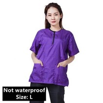 헤어캡 애완 동물 미용 작업복 방수 고양이 개 그 루머 비 스틱 털이 정전기 방지 통기성, Purple not wpf  L