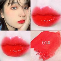 [립밤] 오래 지속되는 립밤 리퀴드 립스틱 미러 글리터 립글로스 방수 화장품 메이크업 여성용, [01] 01, 한개옵션1, 01 01