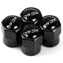 자동차 도어씰 4pcs 알루미늄 밸브 모자 자동차 바퀴 타이어 줄기 공기 볼 보 XC60 V40 V60 S60L S80 액세, 06 Black