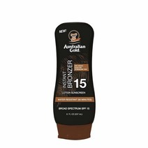 Australian Gold 자외선 차단 로션 인스턴트 브론저 SPF 15 236.5ml (8 액량 온스) 넓은 스펙트럼 방수 기름지지 않음 옥시벤존 무함유 크루얼티, Kona Bronzer - New