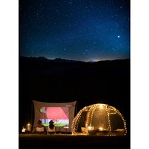 돔형 모기 방지 하늘 별 보기 투명 감성 야경 텐트, 아이보리 8-10인용