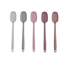 국산 실리콘 미니 볶음 요리스푼 5color, 올원리빙 미니 볶음스푼 (다크핑크)
