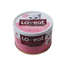 사조 러브잇 레드라벨 고양이 간식캔 160g, 흰살참치 + 맛살 혼합맛, 7개