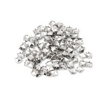 100pcs 사각형 리벳 금속 스터드 스파이크 네일 펑크 신발 벨트 옷 장식 DIY, 6#, 골동품 실버