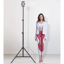 2.1M 스마트폰 삼각대 거치대 유튜브 카메라 촬영 방송장비 셀프 유튜버 높이조절, 2.1m 스마트폰삼각대
