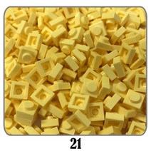 부품500 개/몫 100G 플레이트 1x1 빌딩 블록 MOC 부품 DIY 픽셀 아트 QR 코드 벽돌 모자이크 키즈 완구 52, 21 21, 한개옵션1