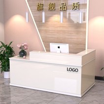 인포 안내 데스크 카운터 테이블, 흰색 모조 대리석 흰색 좌회전(우회전 비고)