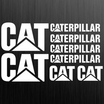 자동차 스티커 들어 갔어 방수 PVC 재미 Caterpillar CAT Aufkleber Bagger 굴삭기 스타일링 커버 흠집 30cm, [02] white, [02] 40cm