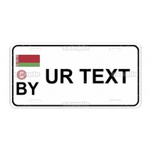 맞춤형 텍스트 번호판 유럽 자동차 이름 미국 태그 12x6 인치 CA-002, 13 CA0563_01 15X30cm