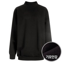 [샵앤] 다트 여성 기모 반폴라 맨투맨 긴팔 티셔츠 DAI-WSH-1214-블랙