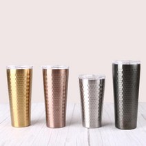 홈아트 벌집 이중진공 컬러 스텐컵(무료각인서비스 뚜껑별매), 350ml, 블랙