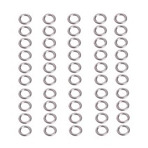 50pcs 낚시 솔리드 스테인리스 스틸 스냅 스플릿 링 루어 태클 커넥터, 02 M