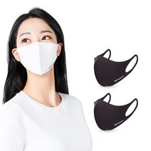 릴렉시즘 항균 쿨마스크 2개, M, 블랙 2개