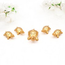 장수거북이5P중금색24K 순금도금, 장수거북이5P(중)금색(24K 순금도금)