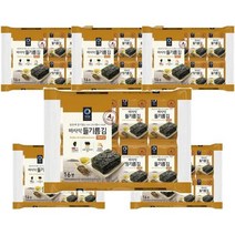 청정원 아침메뉴추천 바사삭 들기름 재래김 도시락 김 반찬 4g 16봉 6개 맛있는 어린이간식 간단한요리 간편식, 14세트