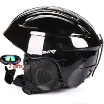 스키고글 보드고글 스노우 ce 인증 pc + eps 성인 헬멧 남성 여성 스케이트 스케이트 헬멧 스포츠 고글이있는 헬멧 2 선물 고글, ms86-04, s(52-55cm)