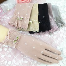 SINPAID 여성 장갑 여름 터치 손가락 레이스 등산 운전 자전거 봄 가을 미끄럼방지, 베이지