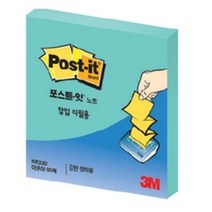 포스트잇 슈퍼스티키 팝업 리필 90매입, 아쿠아, 6개
