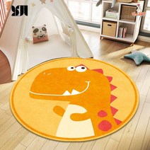 신생아 아기 원형 러그 대형 카페트 인조양털페이크 아동 캐릭터 미끄럼 방지 키즈 매트