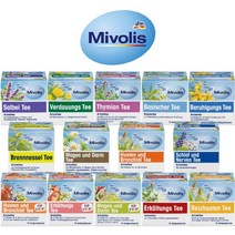 독일dm 건강차 미볼리스 수면감기차 21종 Mivolis, 미볼리스 목 편도 18g