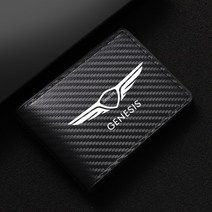 자동차 ID 카드 운전 면허증 커버 지갑 케이스 팩 현대 제네시스 쿠페 G70 G80 G90 GV60 GV70 GV80 액세서리, [01] black line