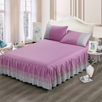 레이스 100% 면 더블 맞춤법 침대 스커트 매트리스 커버 160x200 140x200 133x72Fabric 침실 장식 통기성, bed skirt zise_140x200cm 1pc