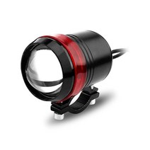 업소용 프로젝터 U2 LED 바이크 오토바이 천사 눈 헤드 라이트 DRL 하이/로우 빔 Flahing 스포트 보조 밝은 12V-60V 자전거 램프 액세서리, [02] 1PC Red