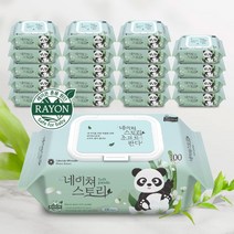 소프트판다 대용량 아기물티슈 100매 20팩 엠보싱 캡형
