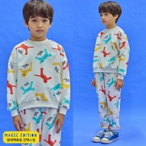 [매직에디션9] 덕콰이어트 멀티강아지맨투맨 크림 DQ31ATS101