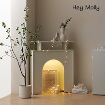 헤이몰리 다이아나 LED 아치형 인테리어 장식 벽난로 콘솔, LED벽난로장
