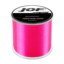 JOF 피싱메카 조프 슈퍼라인 나일론 500m 모노라인 바다 민물원줄 낚시줄 원투낚시 찌낚시 대용량원줄, Pink