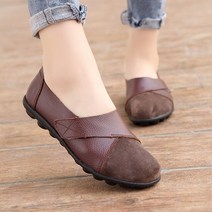 선박용 램프 라이트 Mocassin Boat Shoes For Women Hook Loop Woman39s Flats Loafers Soft Genuine Leather Casua, [07] Brown, [09] 43