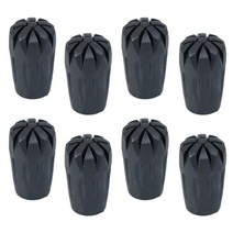 트레킹 하이킹 스틱 팁 8 개 미끄럼 방지 워킹 폴 캡 커버 블랙, 하나, 보여진 바와 같이