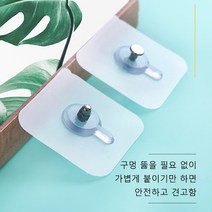 후크 무타공 나사 스티커 접착식후크화이트, 너트*20, 1개, 화이트