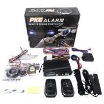 북미원격시동 자동차원격시동 신차검수 goxfaca universal 12v car alarm security protection system lcd remote control, 검은색