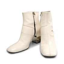 [로저비비에] [중고 명품] 245mm 베이지 페이턴트 여성 부츠 PC0292 SH0002