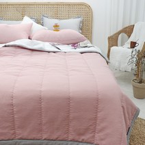 이즈베딩 마이크로 선염 워싱 마 린넨 냉감 여름 이불패드세트 (SS/Q/K)