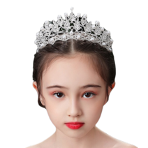 티아라 큐빅 왕관 셀프 웨딩 생일 파티 악세사리, 벨로나