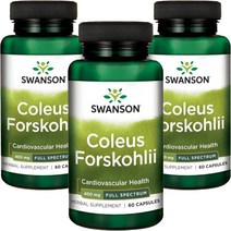 스완슨 콜레우스 포스콜리 400mg 캡슐, 60캡슐, 3개