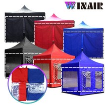 WINAIR 캐노피 천막 일반/투명 바람막이 4면세트(프레임+지붕 미포함), 투명 4면세트(프레임+지붕 미포함), 2.5x3.75m, 블루
