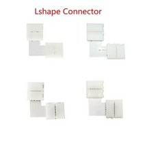 알루미늄 프로파일 LED 스트립 솔더리스 액세서리 2 핀 3 4 5 TLX 타입 코너 커넥터 10mm 너비 WS2812B WS2811 RGB RGBW RGBW에 적합, L shape Connector, 50PCS, 4PIN